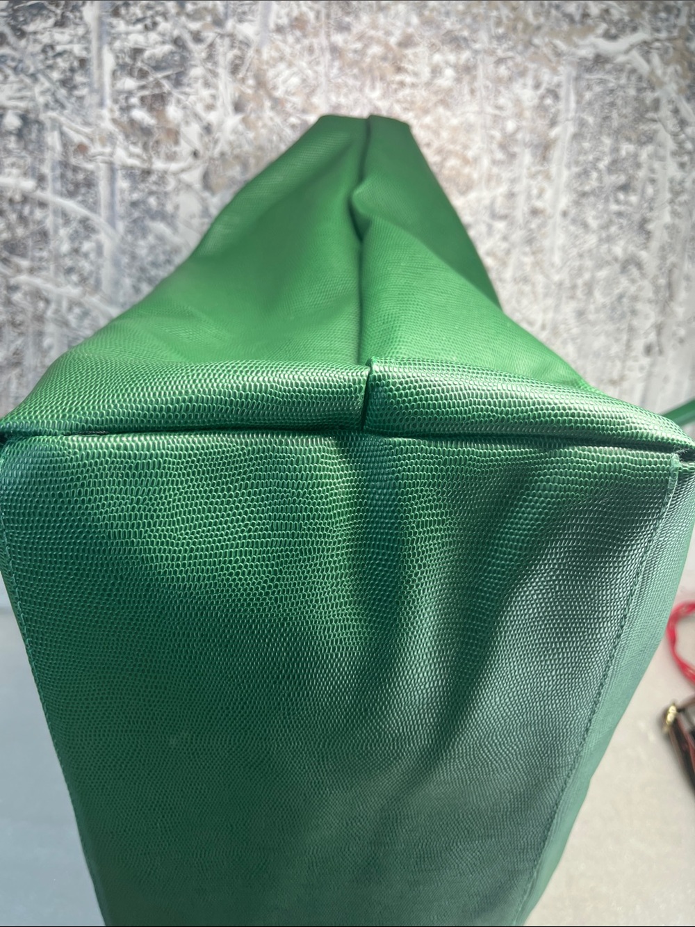 Vintage Christian Dior Perfumes Emerald Green PVC Large Green Travel Bag - Picture 7 of 10